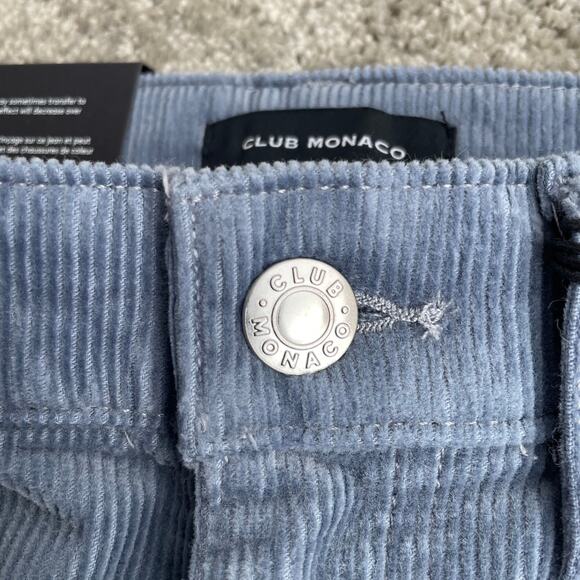 Club Monaco High Rise Corduroy Pants Skinny Jeans Pastel Blue - Size 24" - NWT - Picture 10 of 14